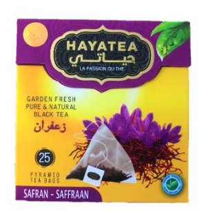 HAYATEA Čaj černý se šafránem porcovaný 25 x 2 g