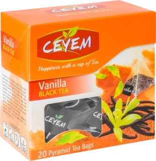 CEYEM Čaj černý cejlonský s vanilkou 20 pyramidových sáčků 40 g